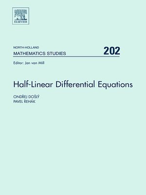 cover image of Half-Linear Differential Equations
